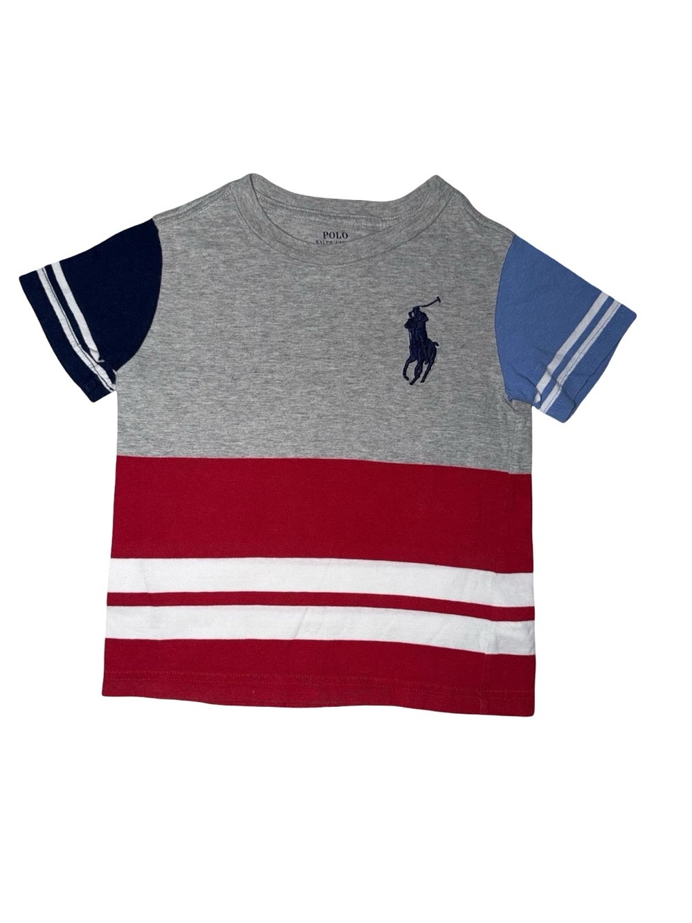 Polo Ralph Lauren Boys Short Sleeve Colorblock T-Shirt Embroidered Pony Logo